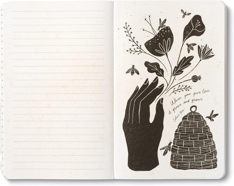 Compendium Softcover Journal - The heart that gives, gathers. – A Write Now Journal with 128 Lined Pages, 5″W x 8″H - Image 5